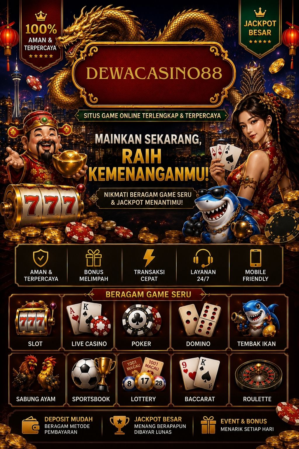 Banner utama Dewa Casino 88